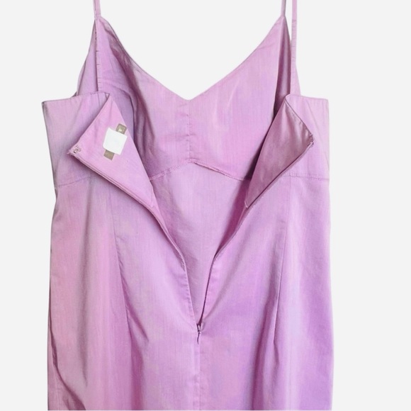 VTG J.Crew Lilac Cotton-Blend Slip Dress SZ 6 Y2K Fairy Coquette Minimalist Lace - Picture 4 of 7
